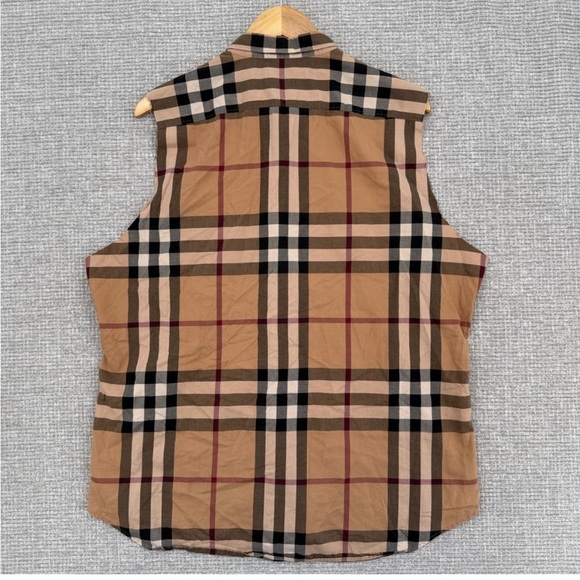 Burberry Tan and Black Plaid Sleeveless Top - Picture 3 of 8